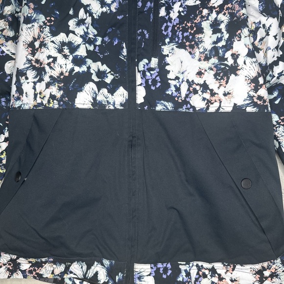 Women's ROXY Presence True Black FlowersParka Insulated Snow Jacket Coat | Sz: M - Picture 7 of 16